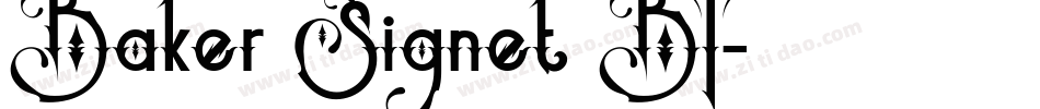 Baker Signet BT字体转换